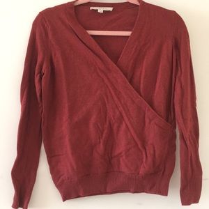 LOFT rust colored envelope sweater XS